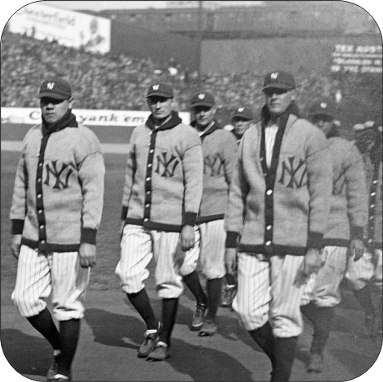 Set of 4 Coaters babe ruth opening day 19223 yankee stadium.jpg