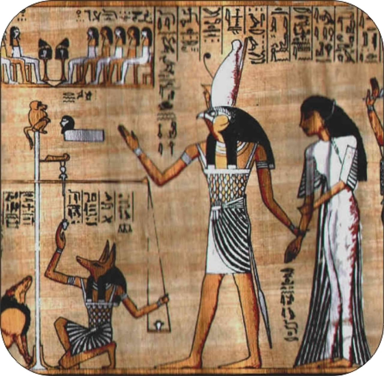 Set of 4 Coaters Egyptian Art