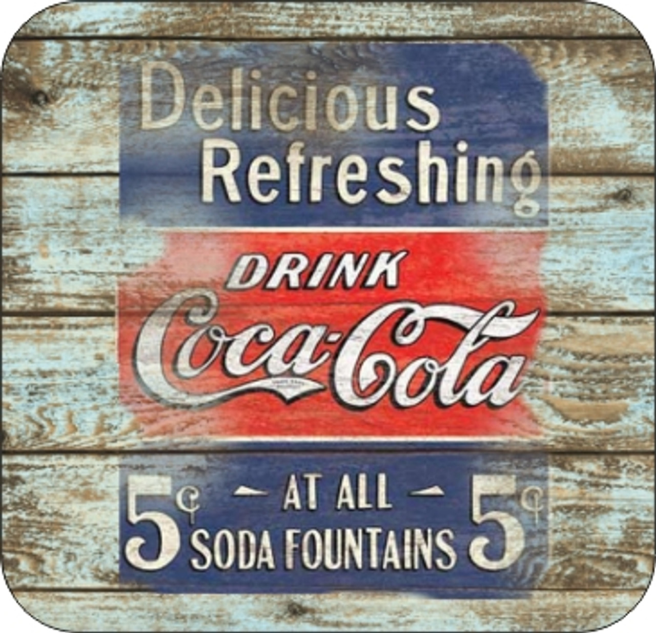 Set of 4 Coaters Drink Coca Cola 5 Cent