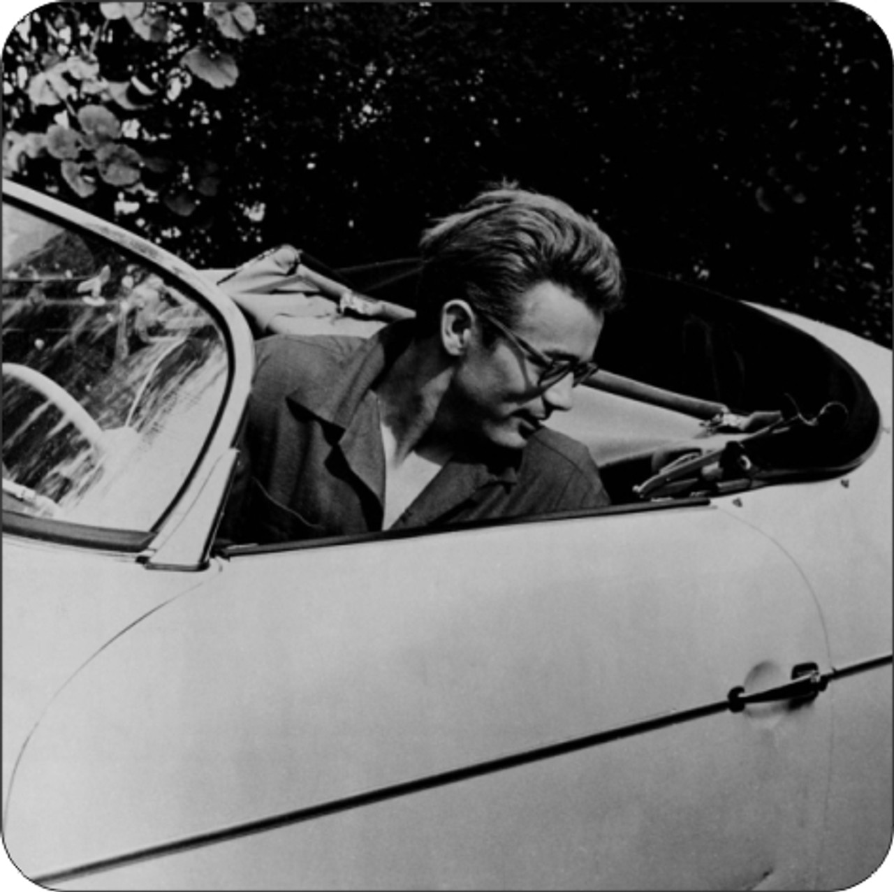 Set of 4 Coaters James Dean In His Car