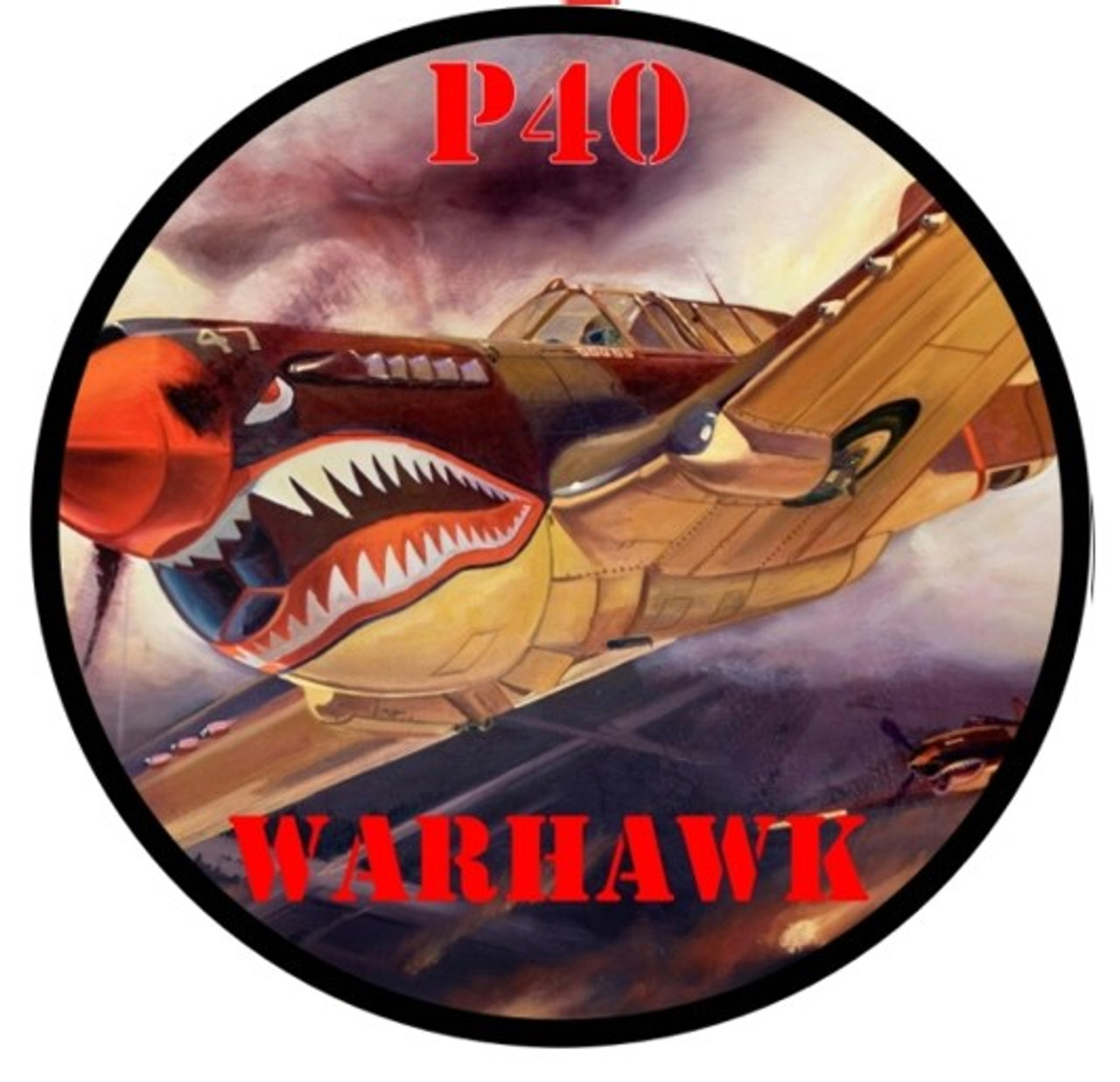 Set of 4 Coaters P40 Warhawk Wwii Fighter Plane