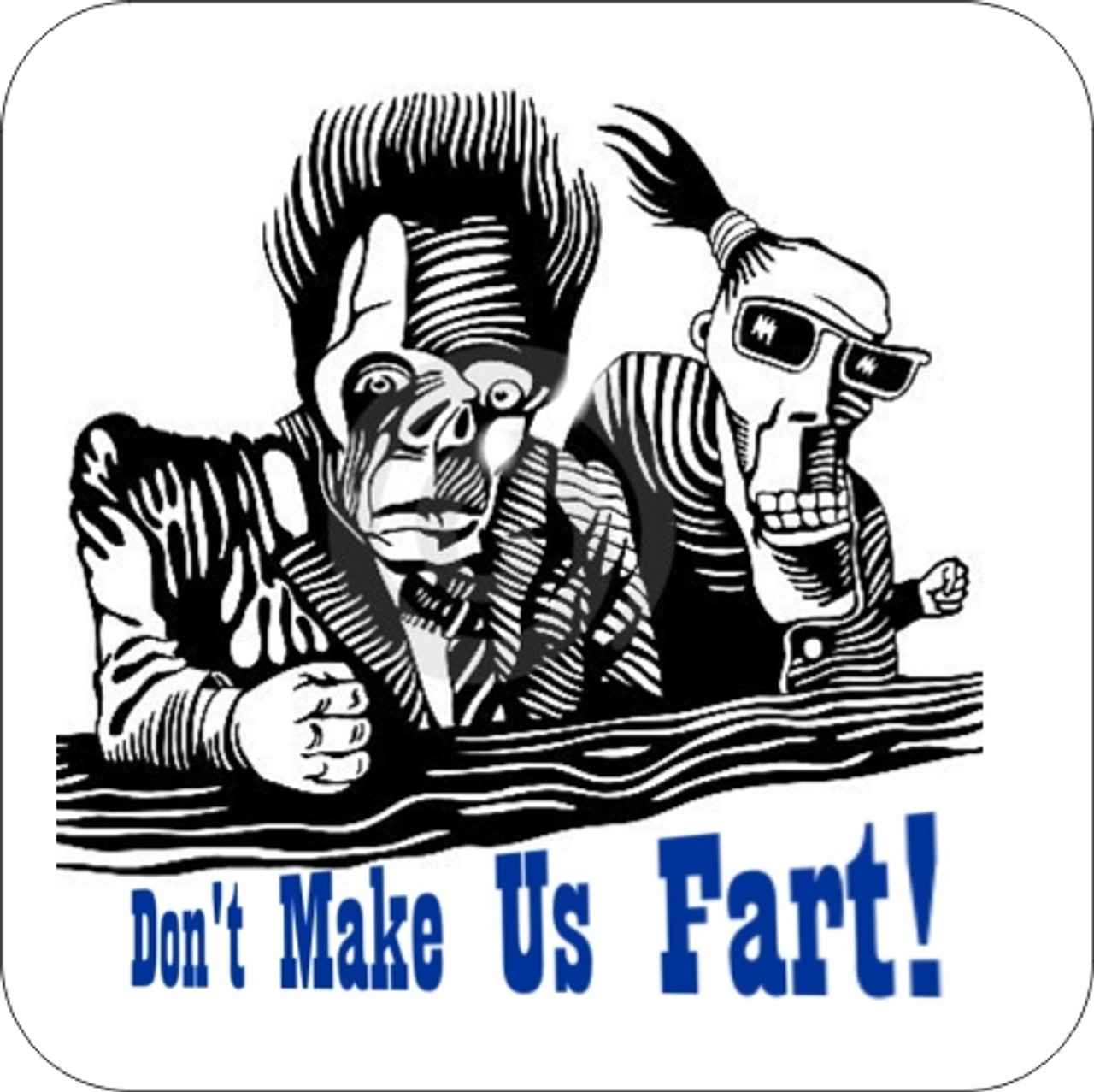Set of 4 Coaters Weirdos Don't Make Us Fart Zombies