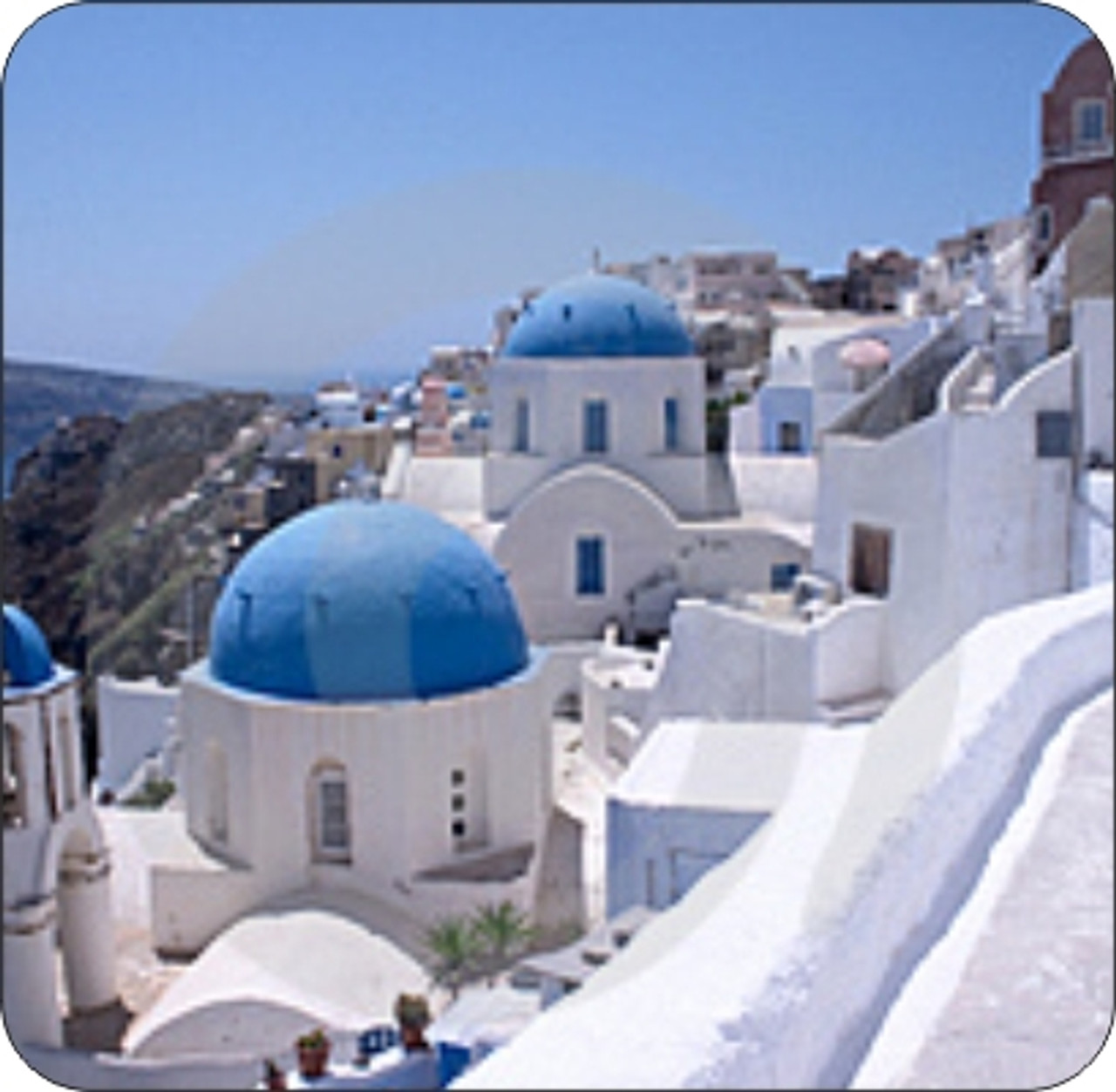 Set of 4 Coaters Santorini Greece