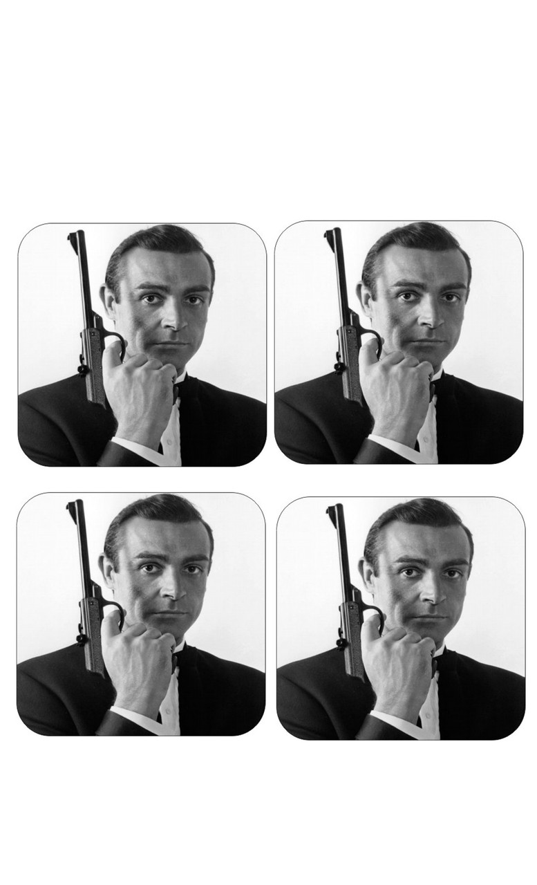 Set of 4 Coaters Sean Connery Master