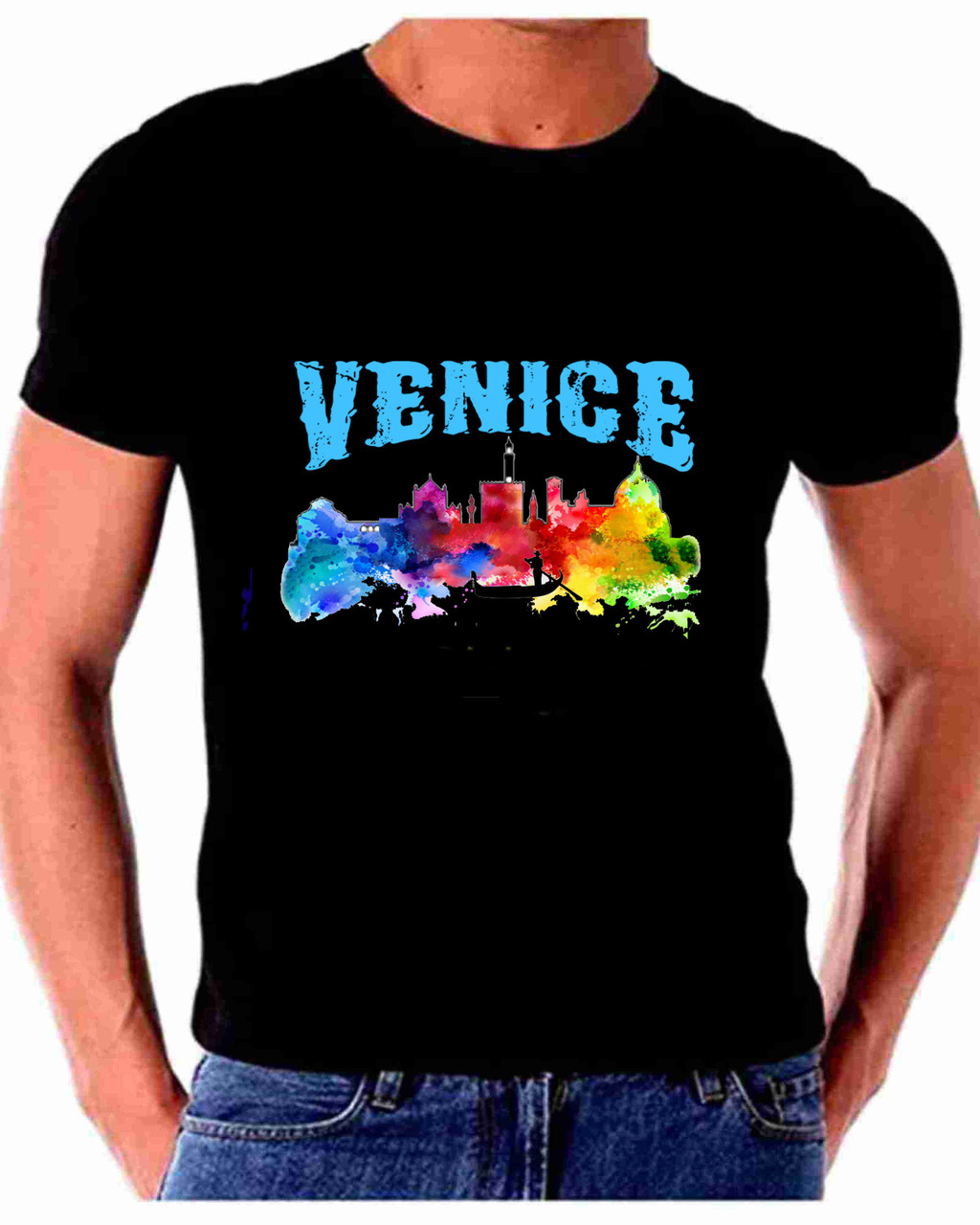 Skyline Watercolor Art For Venice T shirt