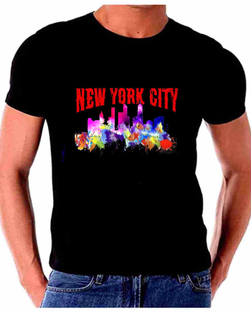 Skyline Watercolor Art For New York City T shirt