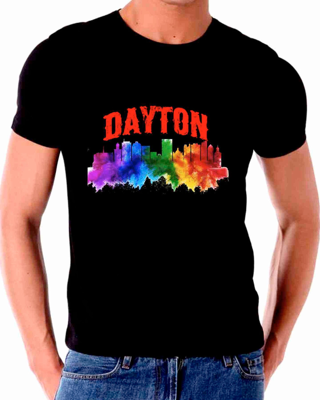 Skyline Watercolor Art For Dayton T shirt