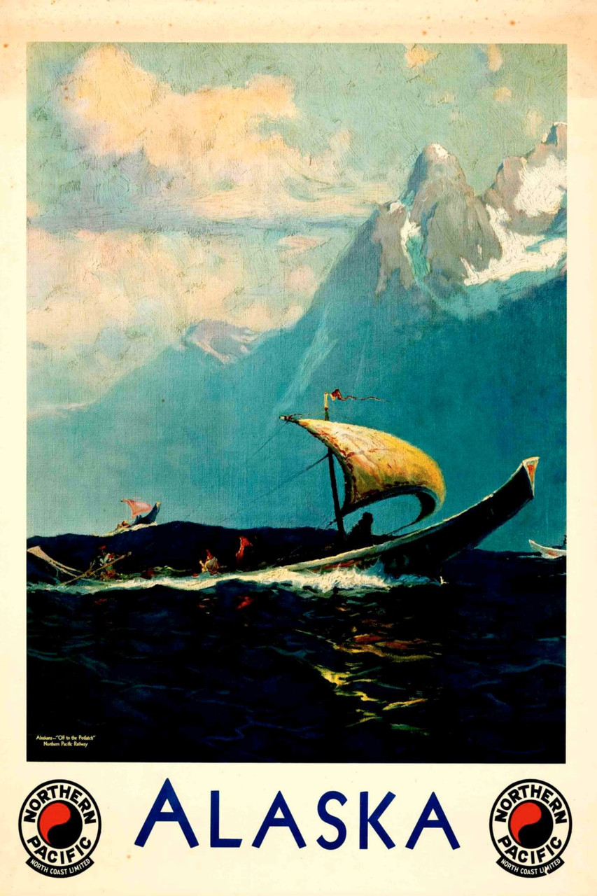 Travel Poster Visit Park City Utah Canoe