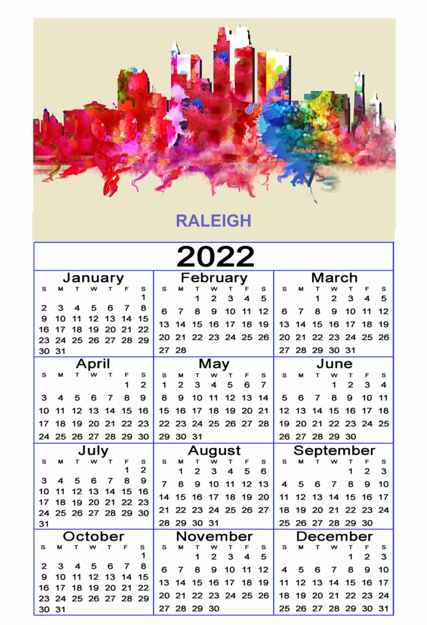 Year At a Glance  Calendar Glance 2022   City of Raleigh