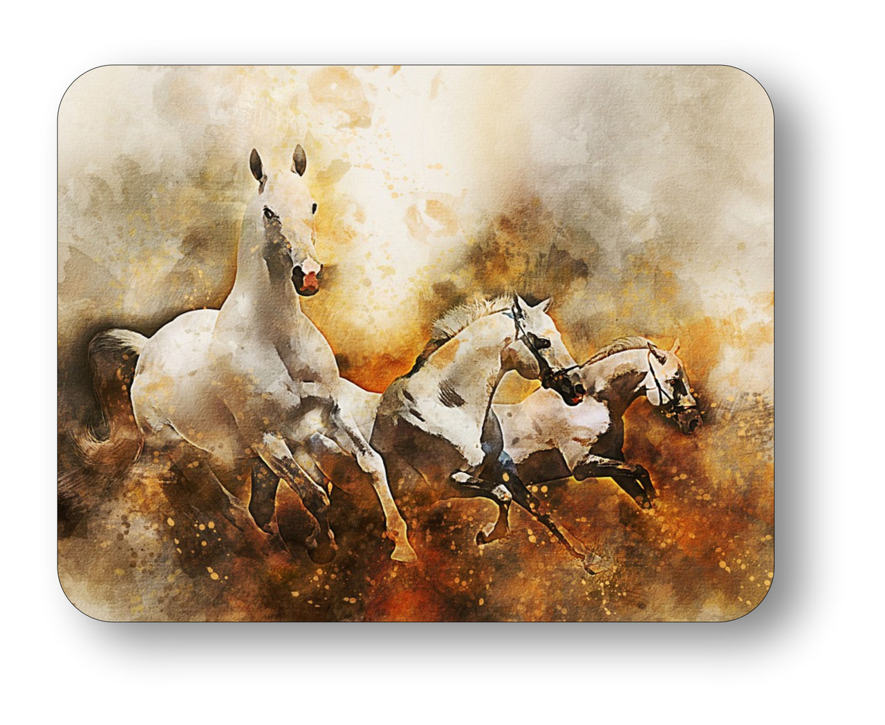 Native Indian Horses Painted Mouse pad