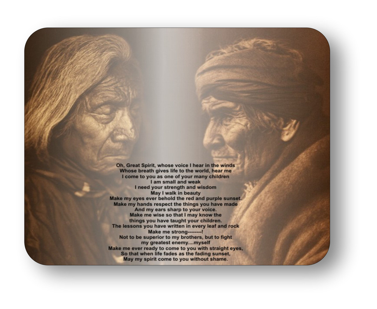 Red Cloud Geronimo Prayer Native Indians Mouse pad