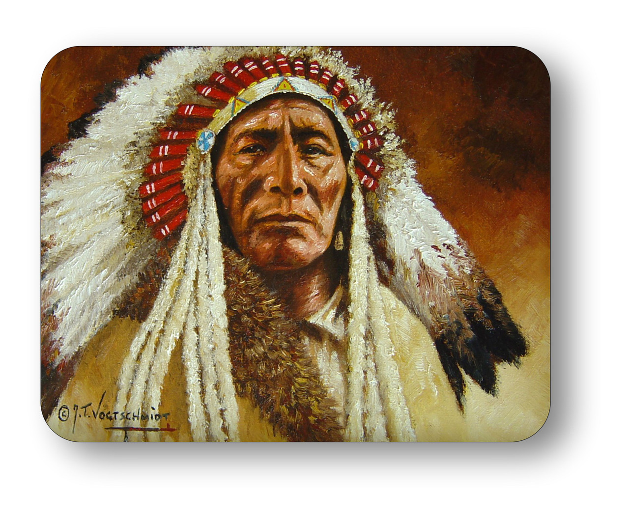 Apache War Chief Native Indian Mouse pad