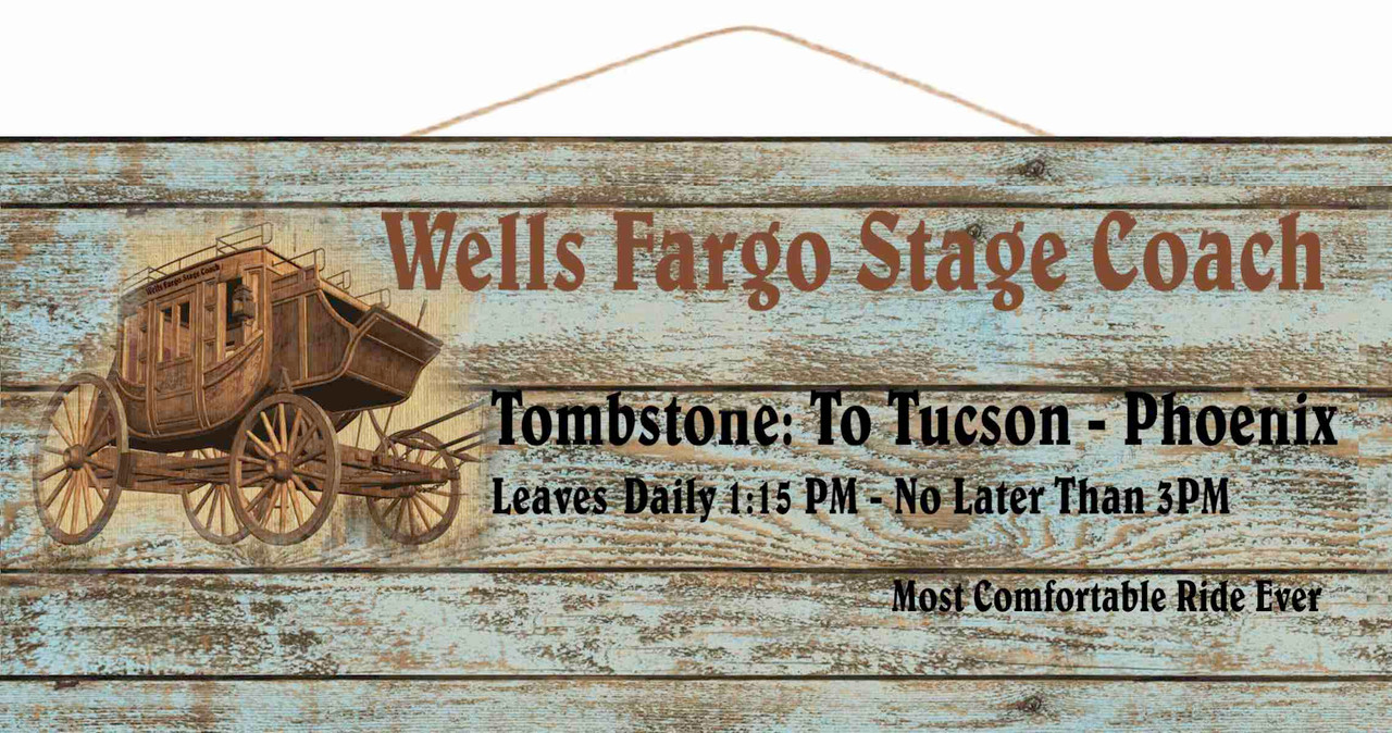 Wells Fargo Wood Sign