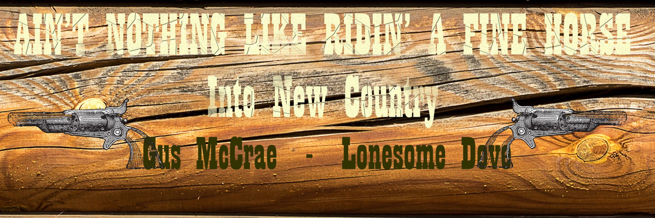 Nothing Like Riding A Fine Horse Into New Country Lonesome Dove Gus Wood Sign