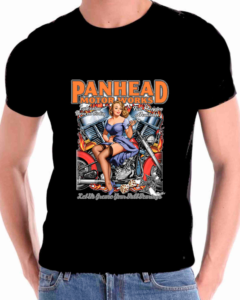 Panhead Motorcycle Art Female T shirt