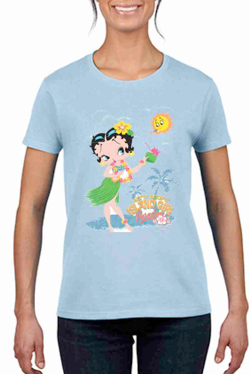 Hawaiian Islands Betty Boop  Ladies T shirt