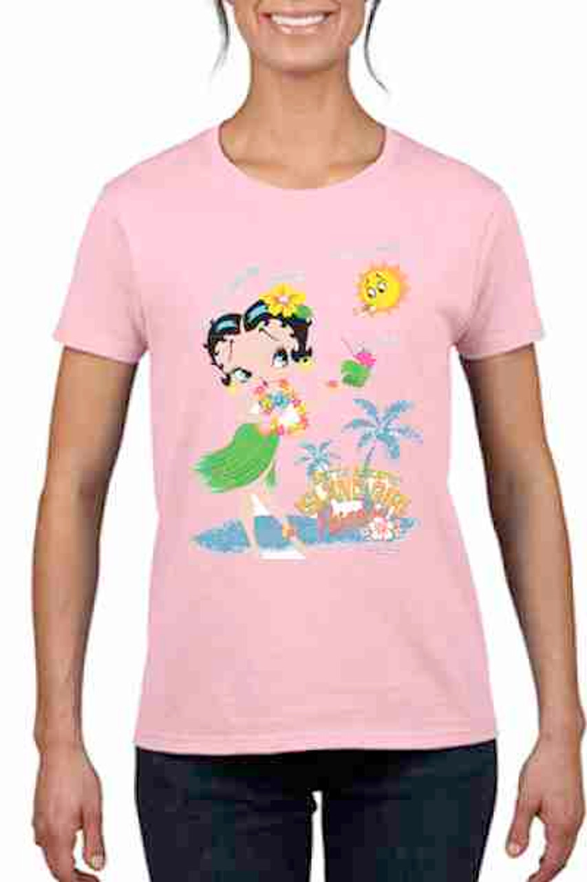 Hawaiian Islands Betty Boop  Ladies T shirt