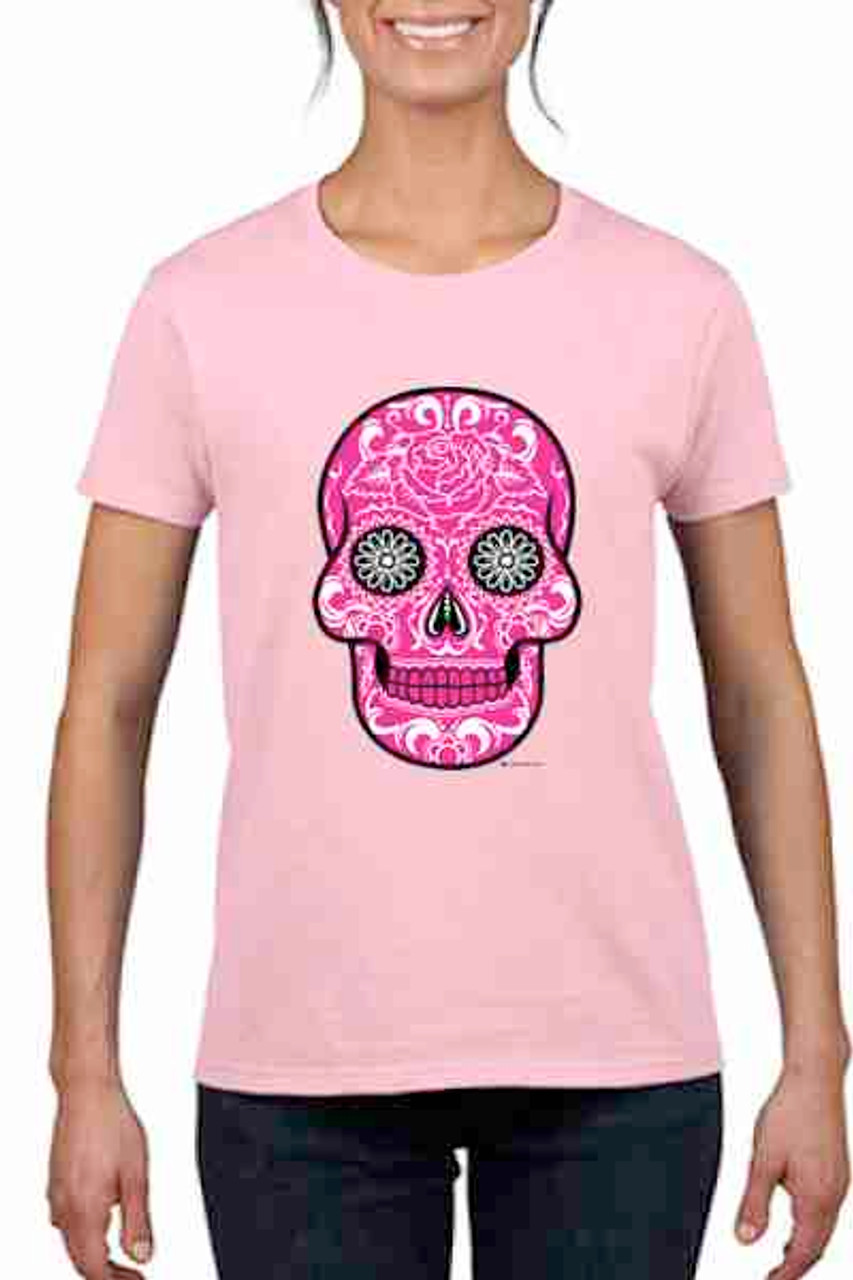 Gothic art Skull  Ladies T shirt