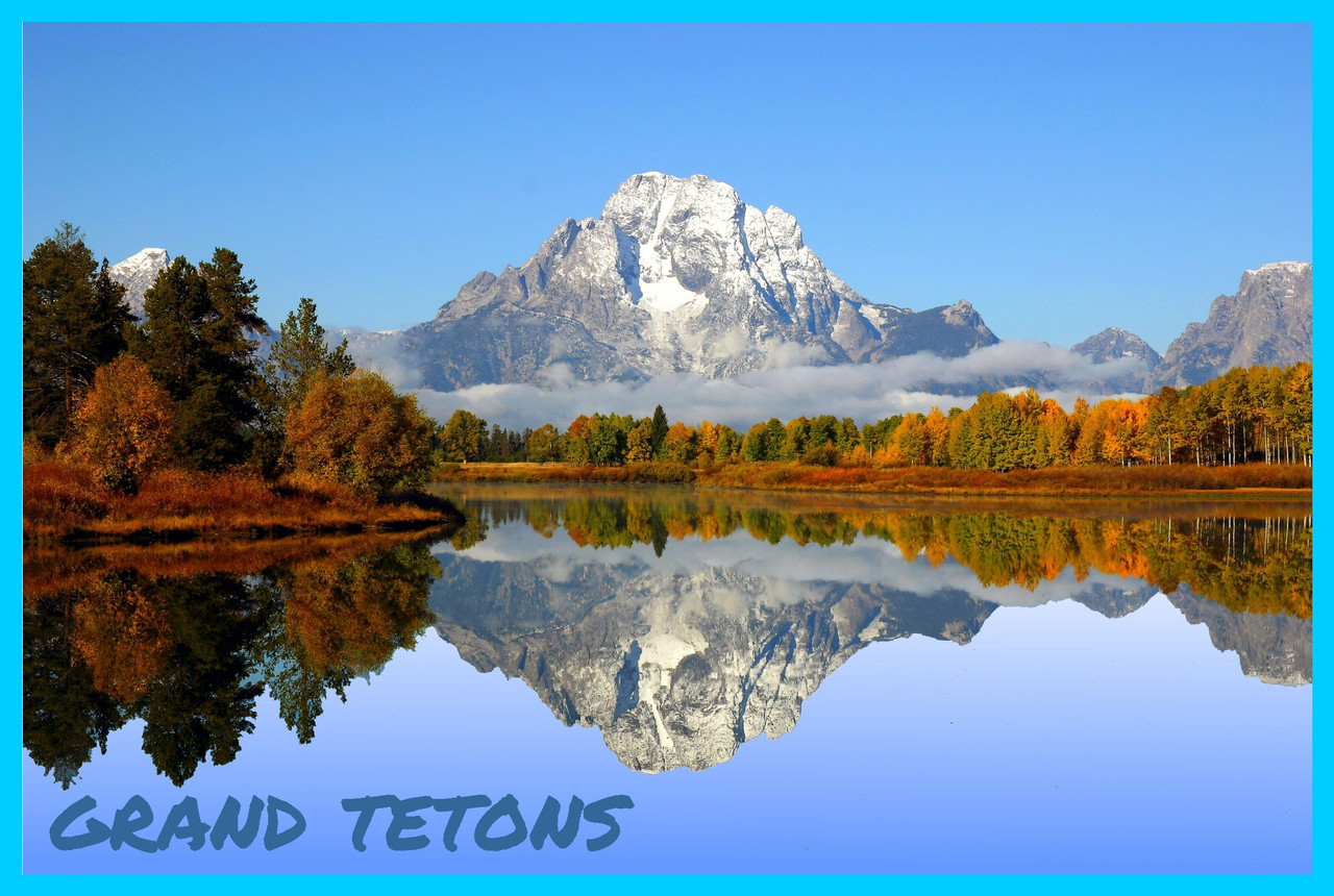 Grand Teton Water5 Reflection Travel  Poster