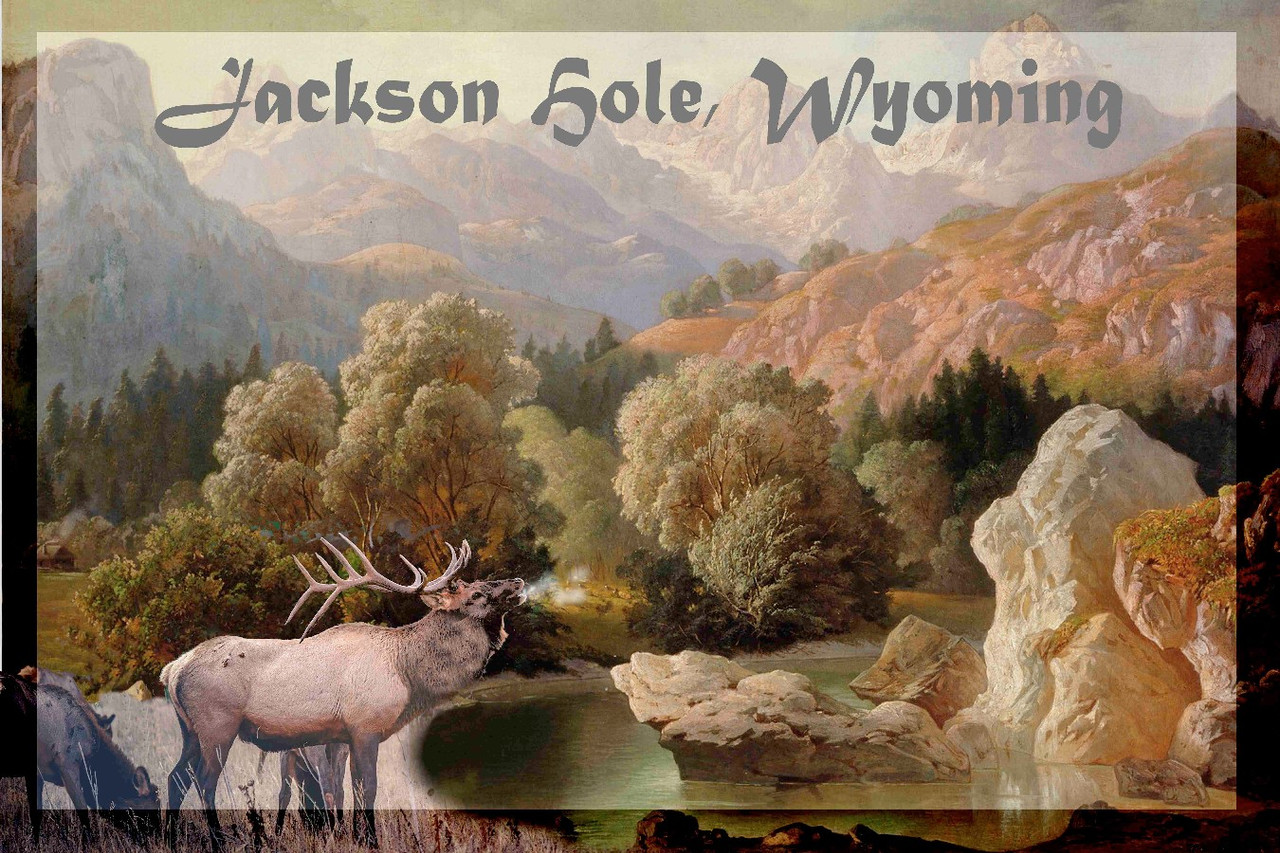 Jackson Hole Wy Elk - Copy Travel Poster