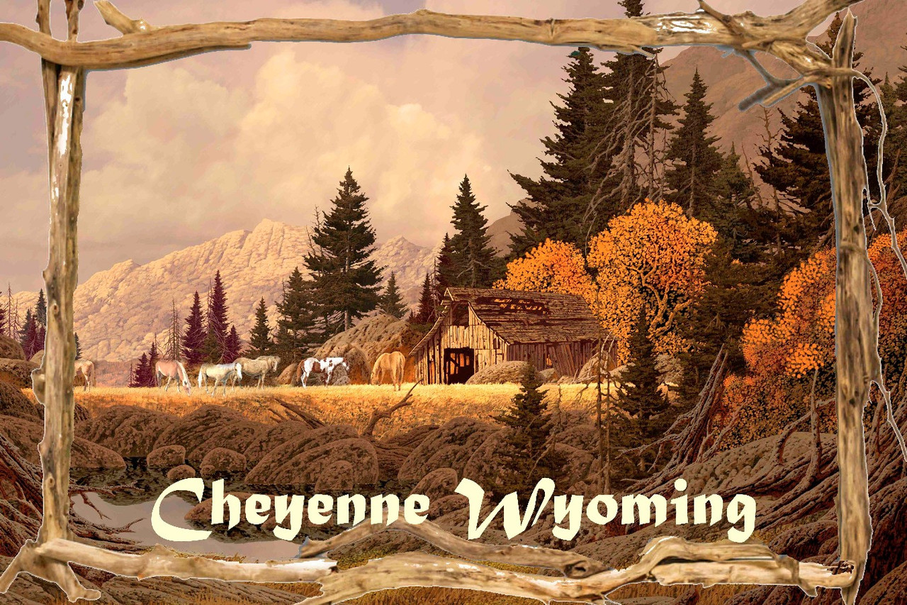 Cheyenne Wy  Horse Travel Poster