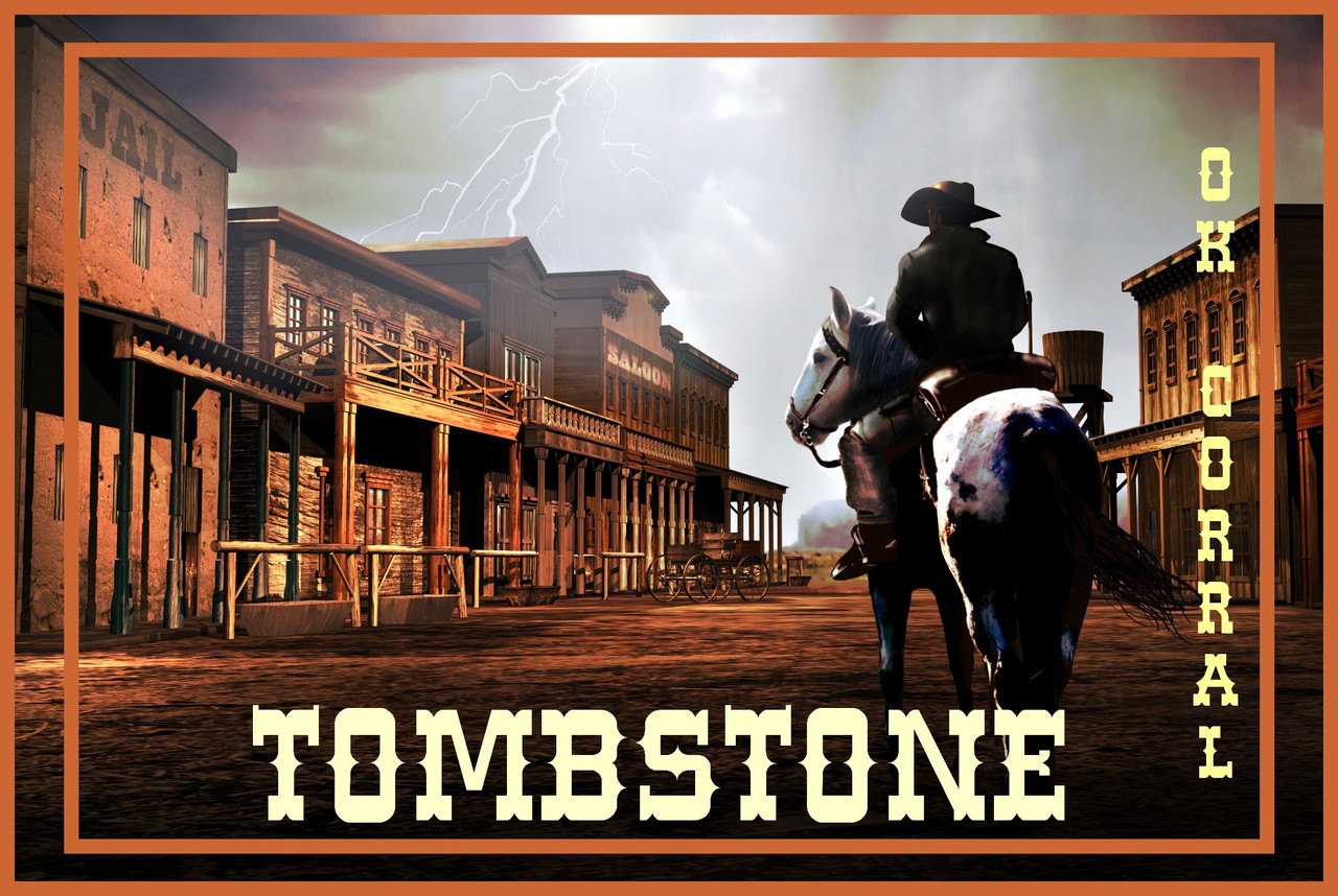 Tombstone Shot Out At The Ok Corral Travel Poster