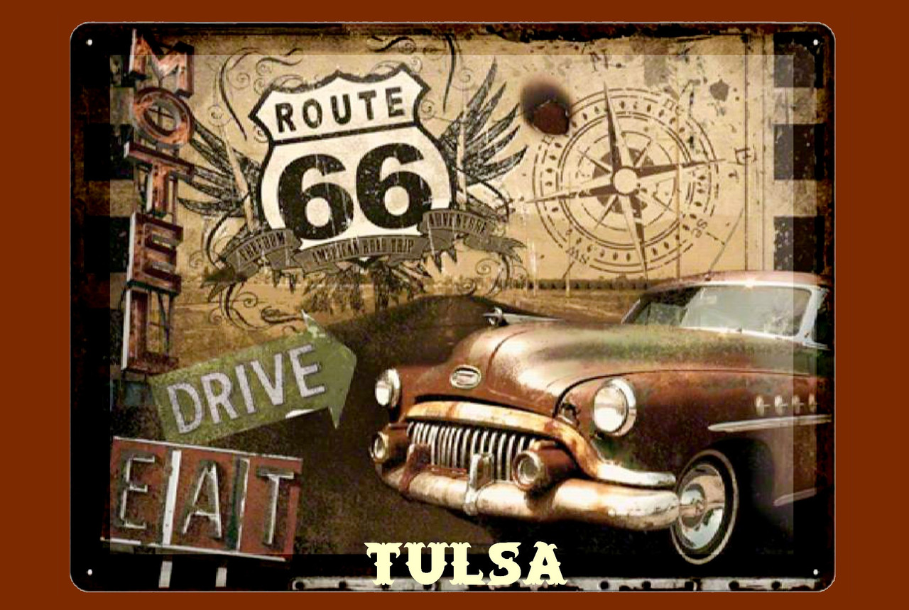 Visit Tulsa On Route 66 Travel Poster