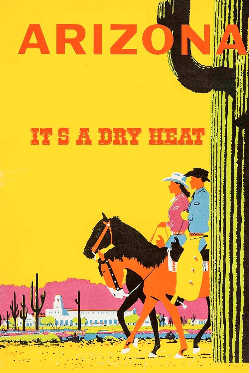 Arizona Its A Dry Heat Travel Poster