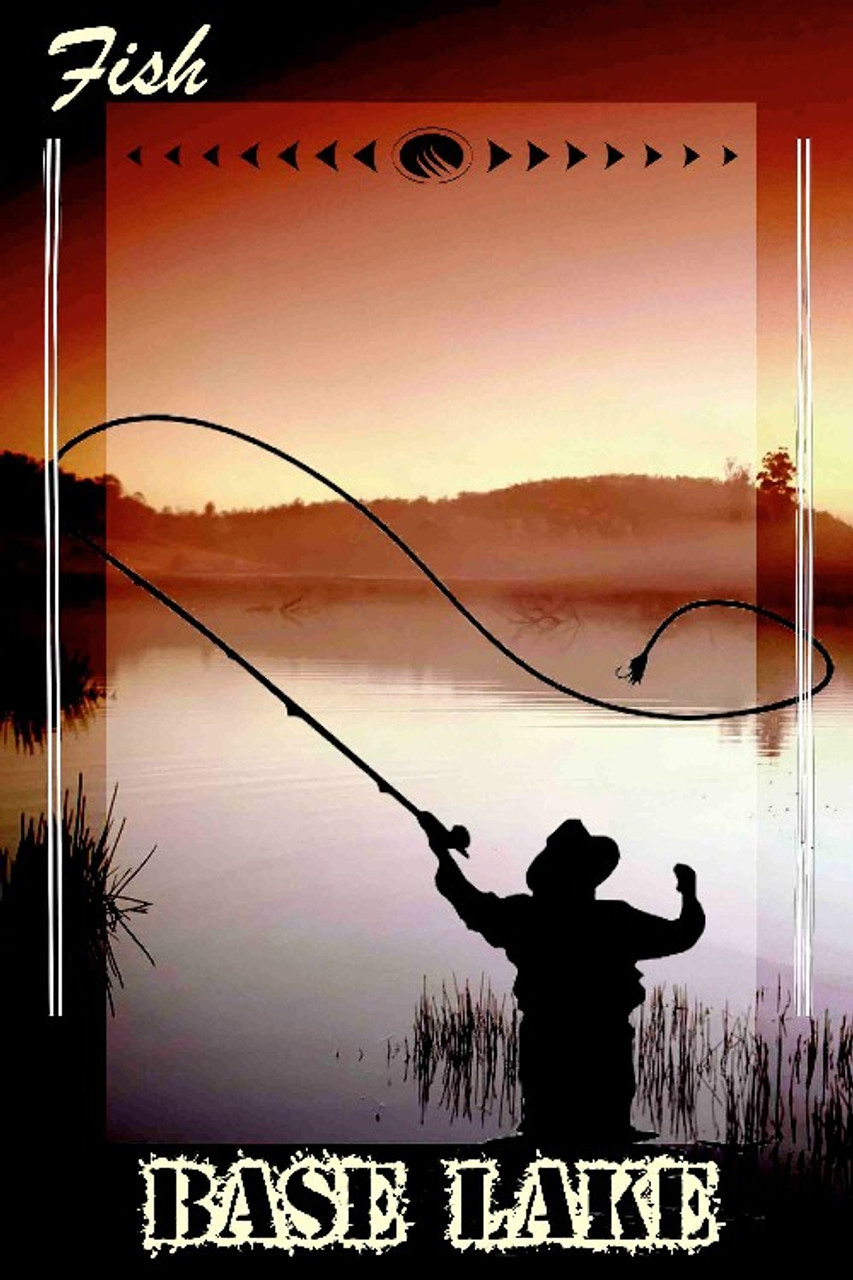 Bass Lake Fishing Travel Poster