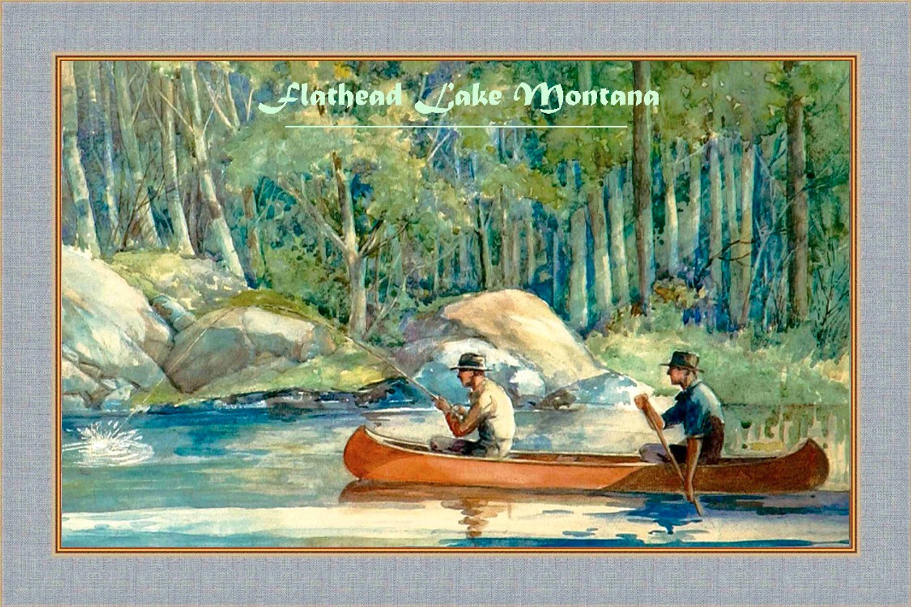 Flathead Lake Montana Travel Poster