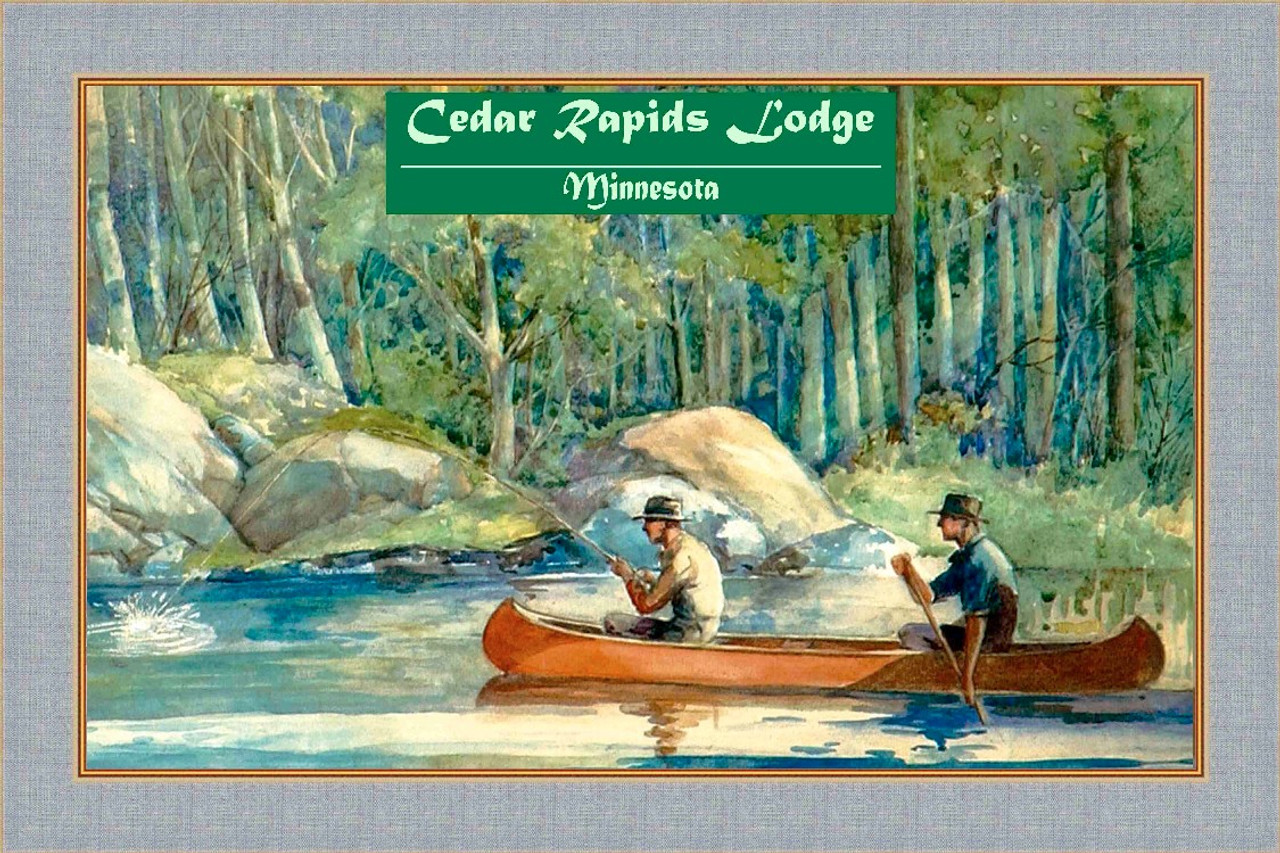 Minnesota Cedar Rapids Lodge Travel Poster