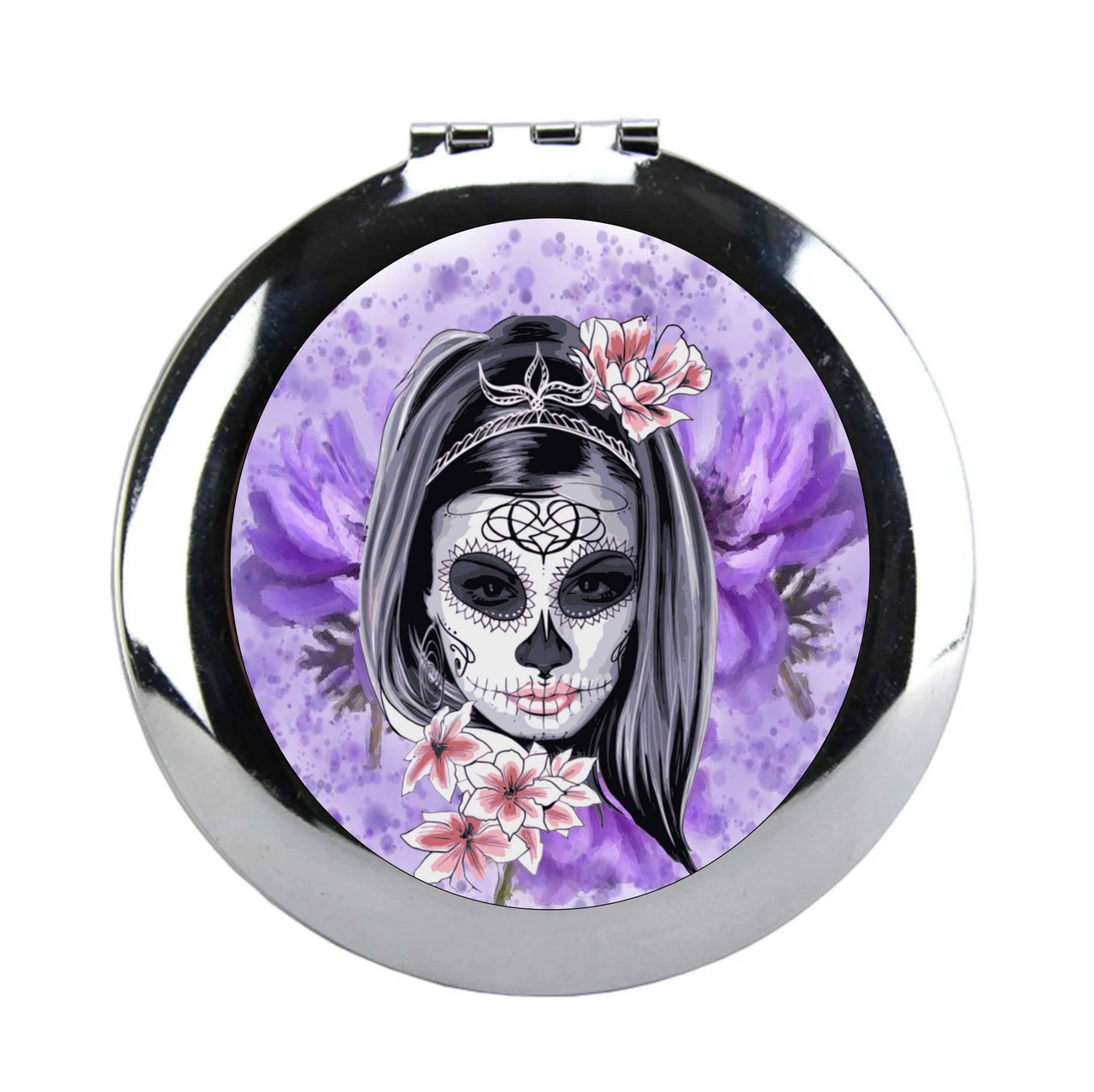 Gothic Face Art Ladies Pocket Purse Compact Mirror