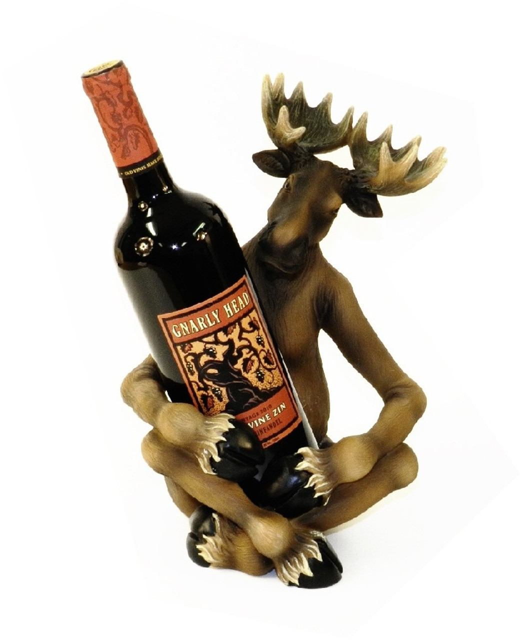 Moose Holding wine Rack 11"L  Wine Rack and Bottle Holder