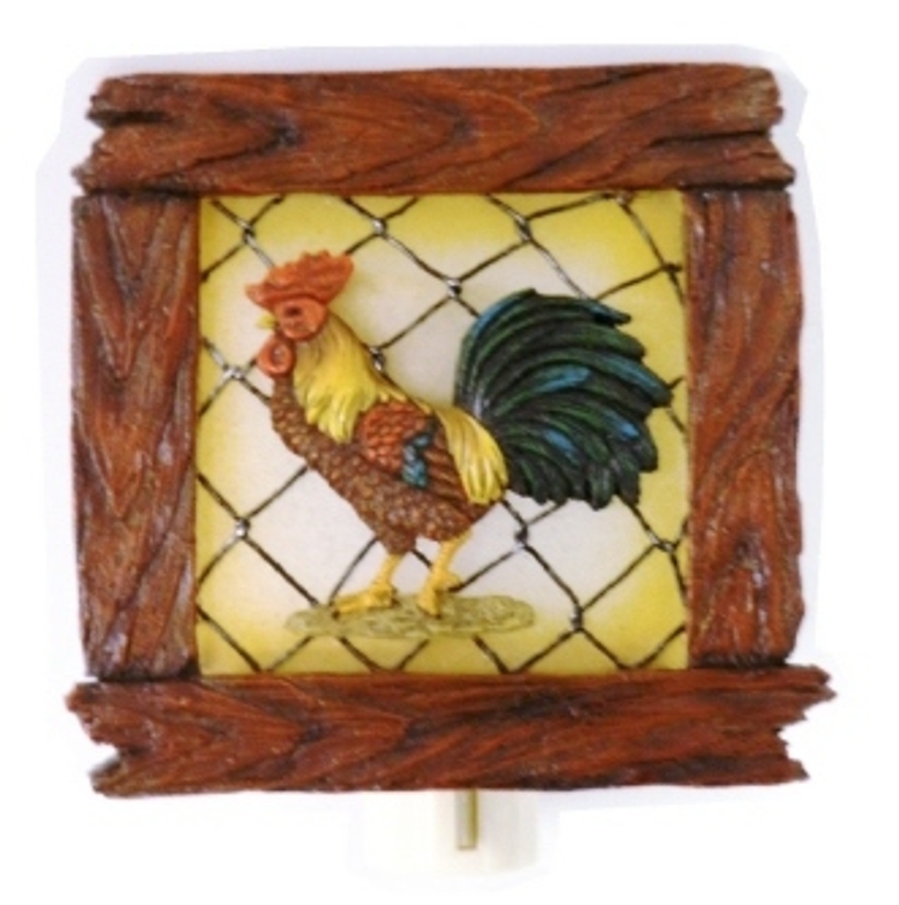 A ROOSTER NIGHT LIGHT western old west cowboy  art style 3 INCHES WIDE VERY LARGE AND BRIGHT
