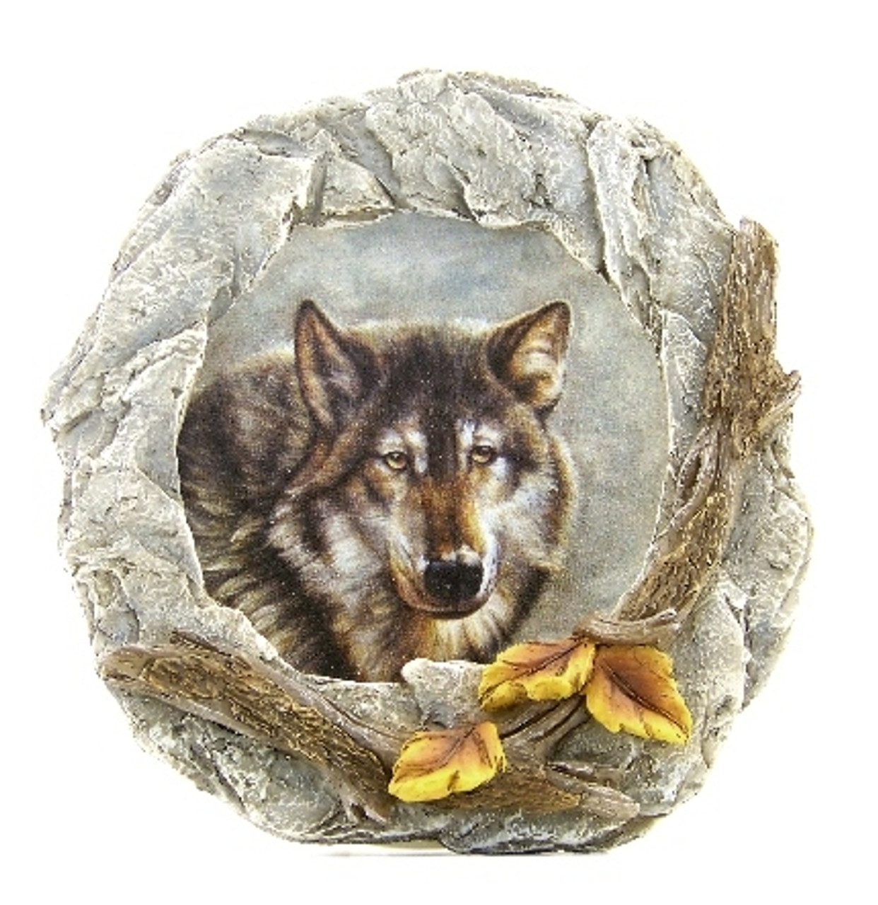 Wolf art 3 inch wide NIGHT LIGHT western old west cowboy art style  VERY LARGE AND BRIGHT