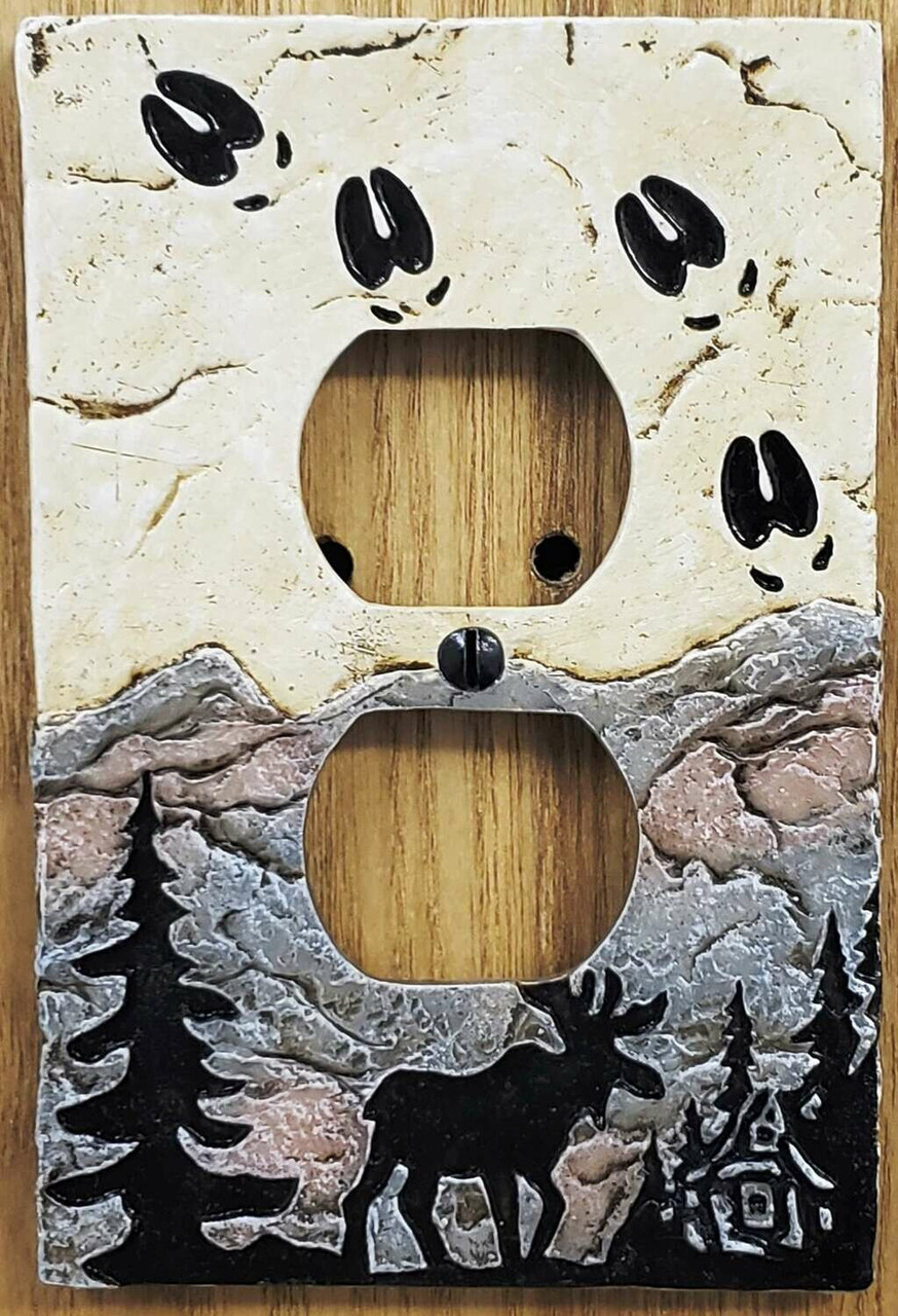 Moose Art Dual Wall Socket Wall Outlet  