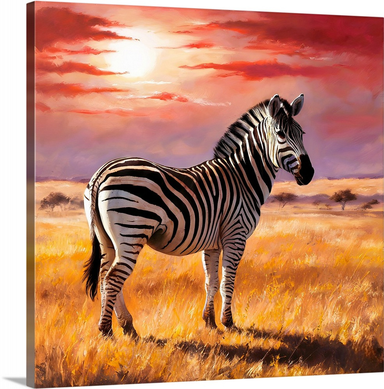 Jungle Africa Zebra Animal Wildlife Wilderness Art