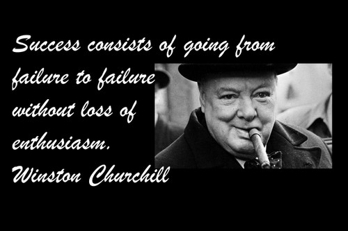 Poster  Success Consists Of Going From Failure To Failure Without Loss Of Enthusiasm. Winston Churchill
