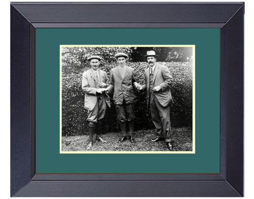 Harry VArdon Ted Ray &  Francis Ouimet US OPen Champ Brookline  1913 Framed Golf Wall Décor Art 14 x 17 Framed Print