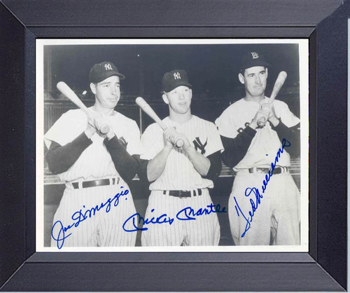 Mickey Mantle Joe Dimaggio Ted Williams Baseball Legends Framed Art Photograph Print Framed Print