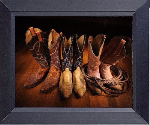 Cowboy Boots Old West Framed Art Photograph Print Framed Print