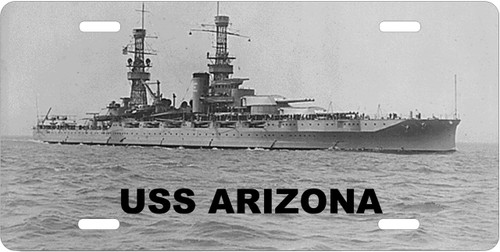 USS Arizona World War Ii  Wwii License Plate