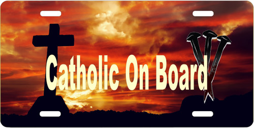 Catholic On Board License Plate