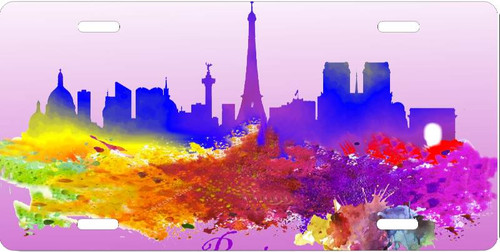 Paris France Eiffel Tower Watercolor Art  Auto