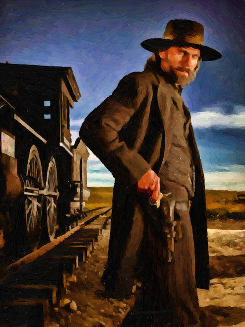 Hell On Wheels Cullen Oil Painting Staring