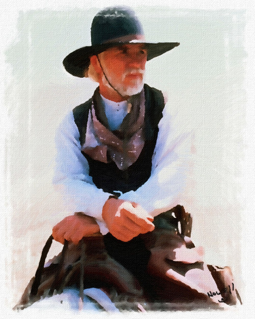 Captain Call Lonesome Dove Oil Painting Staring