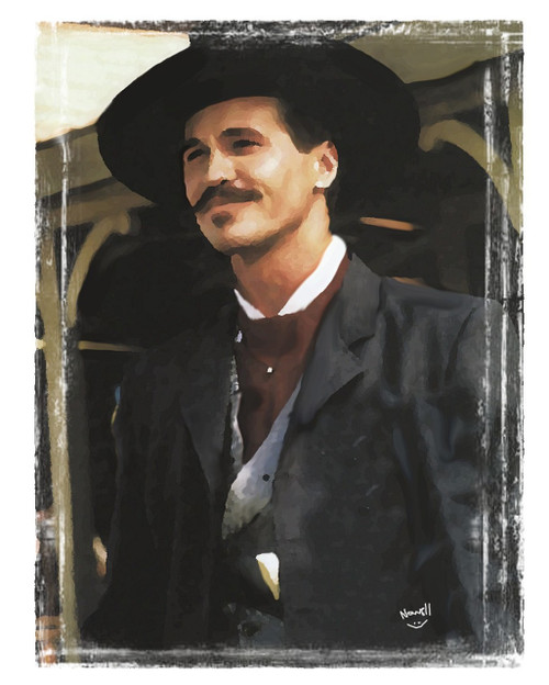 NEW Doc Holliday Tombstone Oil Painting Staring