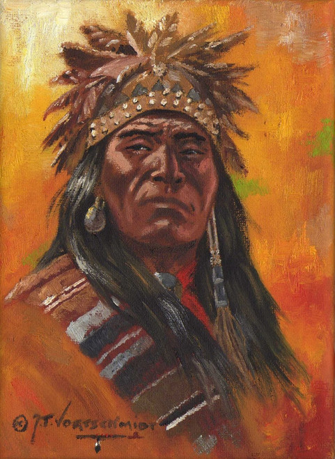 Hopi Warrrior  Native American Indian Poster Print