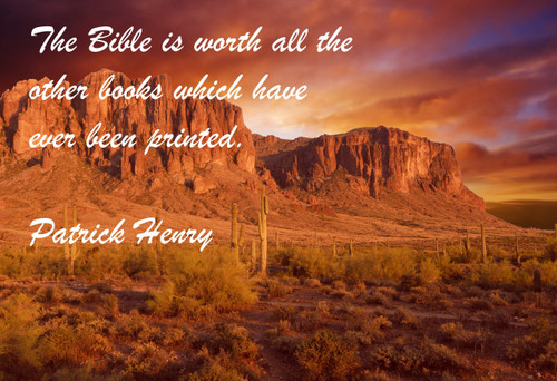 Famous Quote Poster  The Bible Is Worth All The Other Books Which Have Ever Been Printed. Patrick Henry