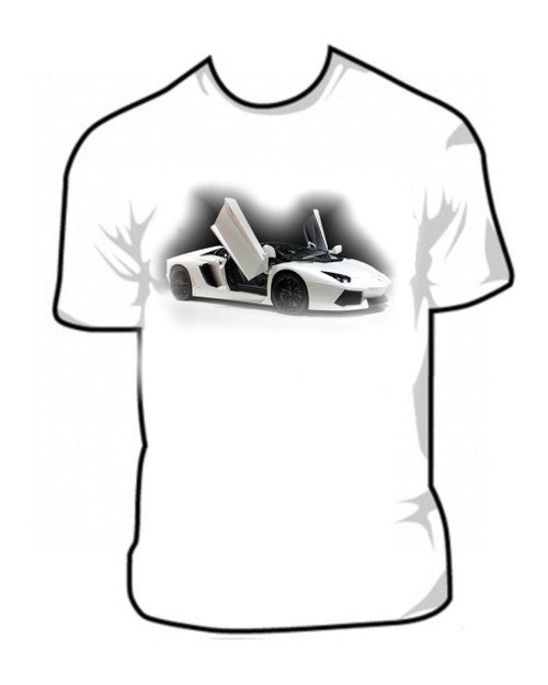A White Lamborghini Car T Shirt